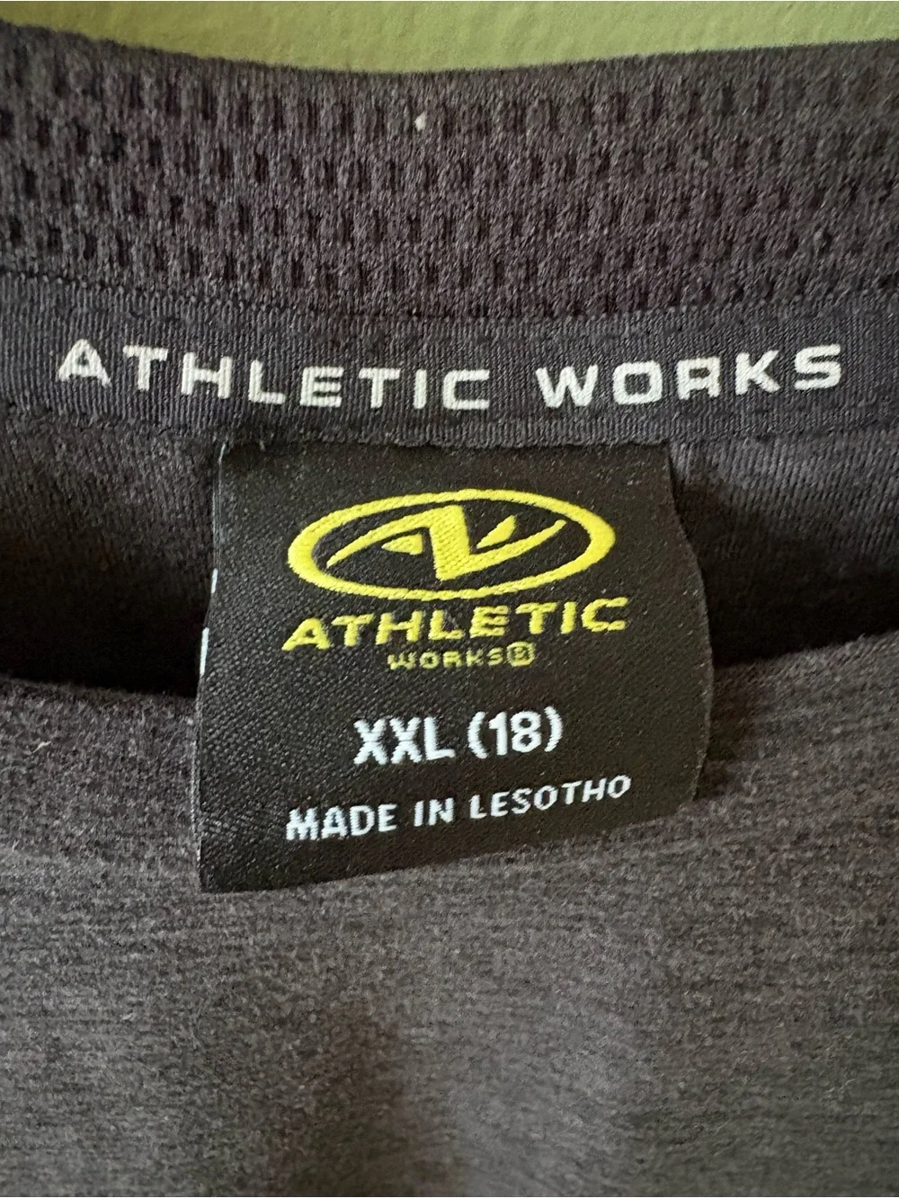 Athletic Works Black Long-Sleeve Performance Tee